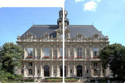 Image en deux parties de la ville de Ivry-sur-Seine